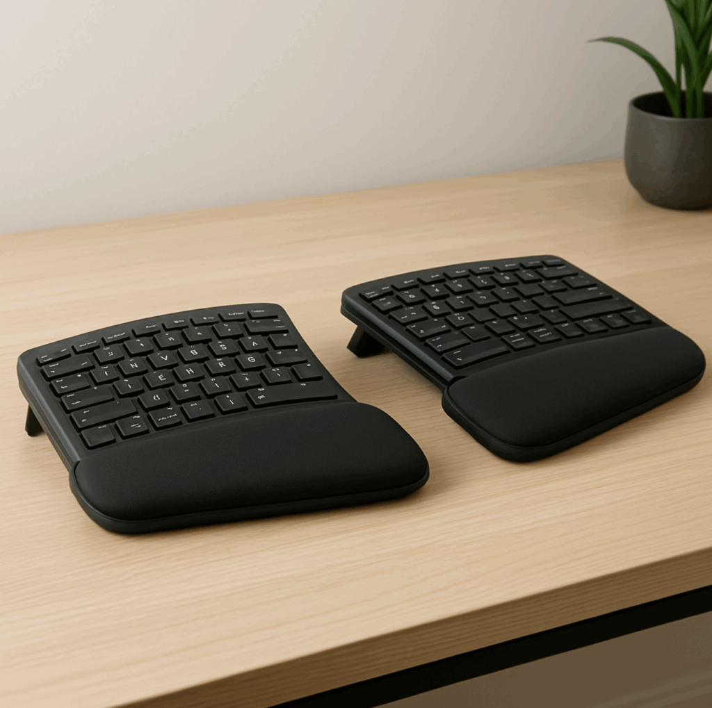 clavier ergonomique canal carpien clavier deux partie