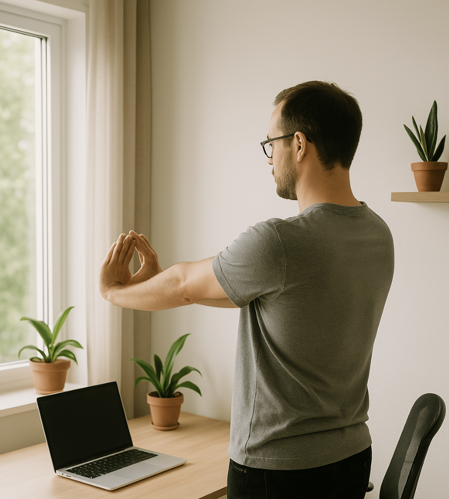 clavier ergonomique canal carpien etirements