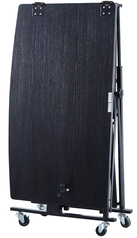 amazon basics bureau d’ordinateur assis debout pliable et hauteur réglable, position fermee
