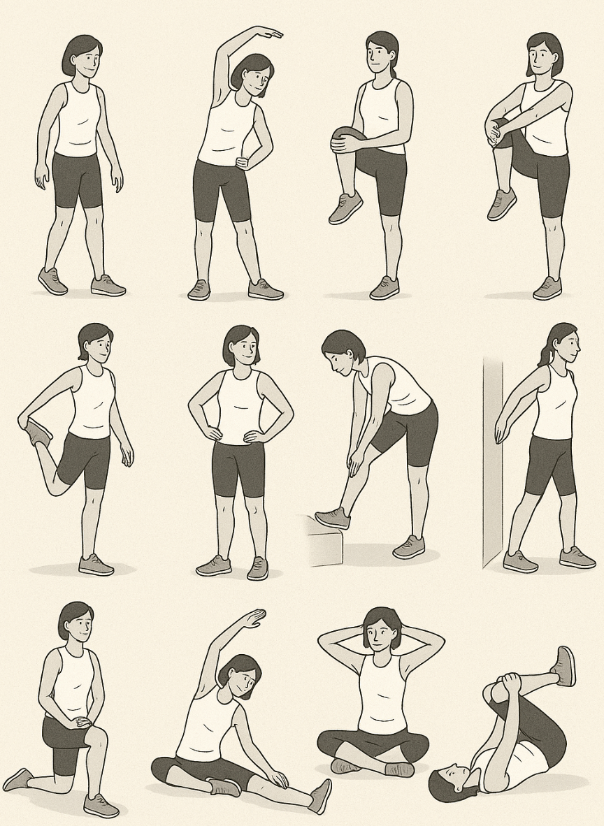 travail sur ecran ergonomique etirements