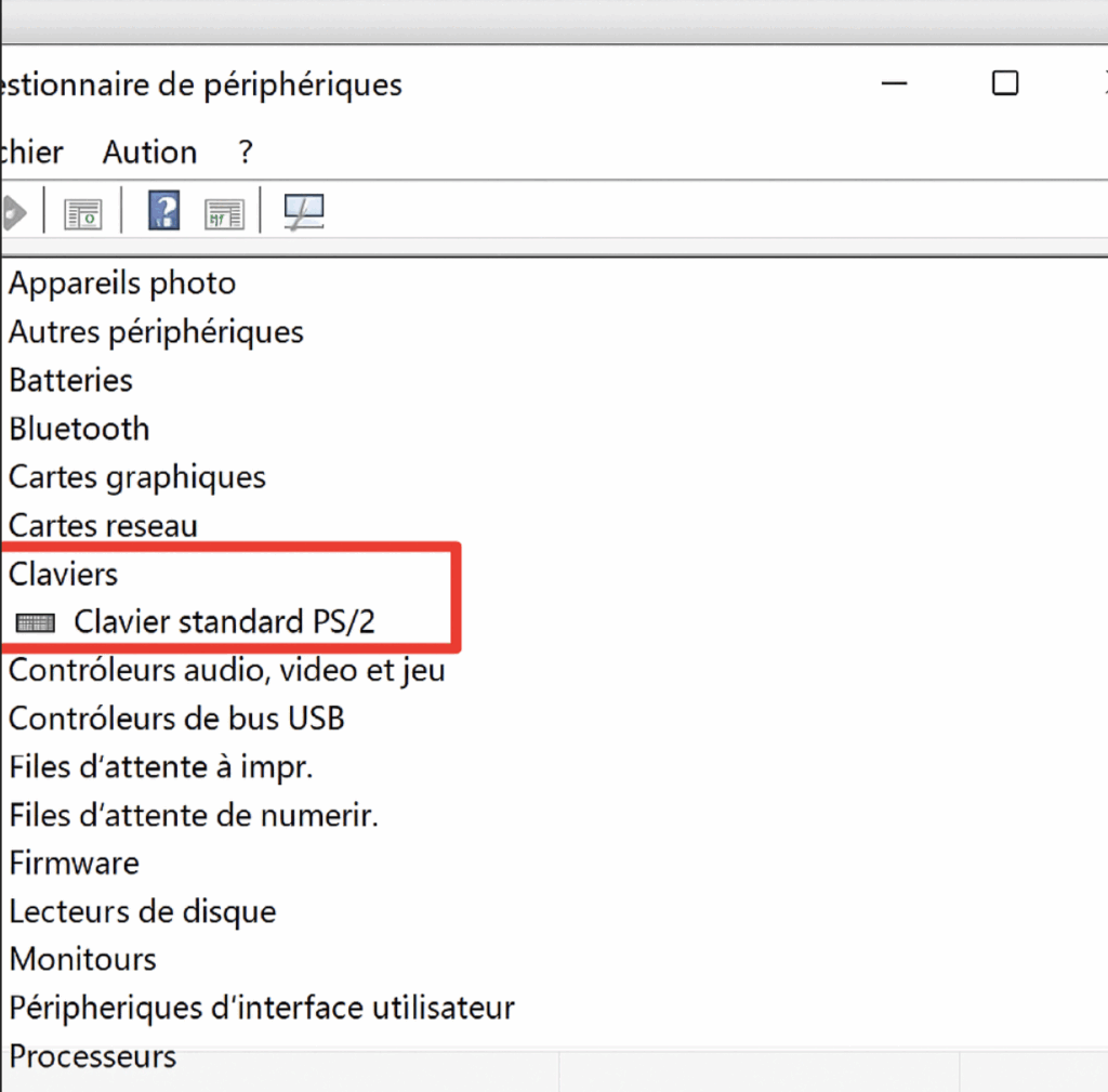 comment réparer touche clavier ne marche plus peripheriques